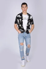 Τζιν Straight Fit με σκισίματα
