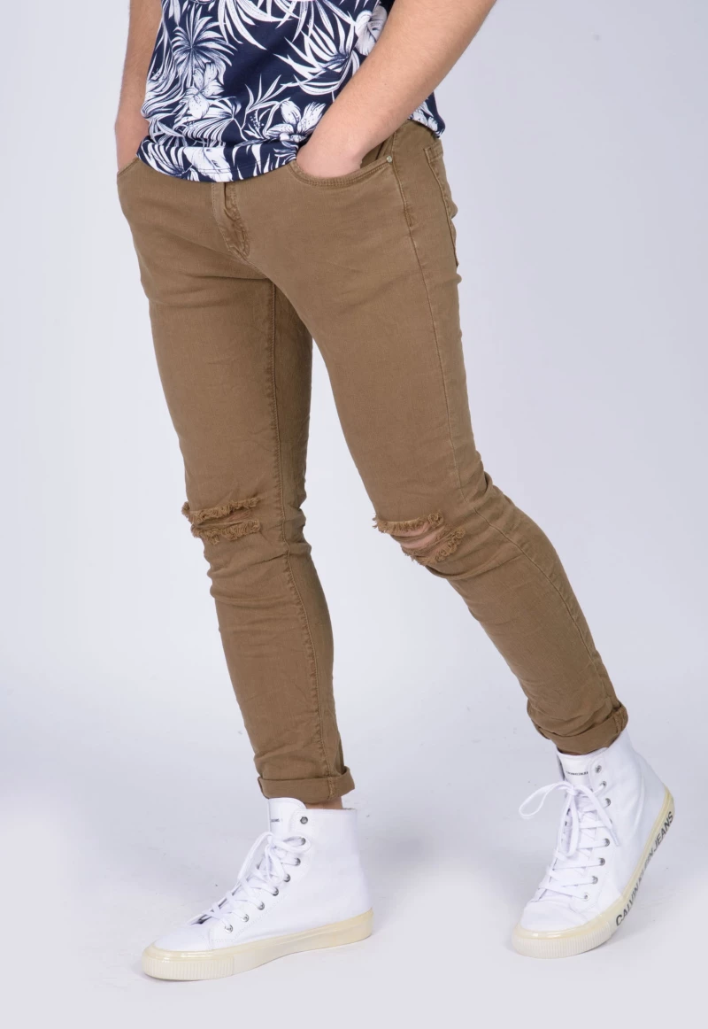 Τζιν Skinny Fit με σκισίματα