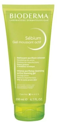 Bioderma | Sebium Gel Moussant Actif Intense Purifying Cleansing Active Foaming Gel   200ml