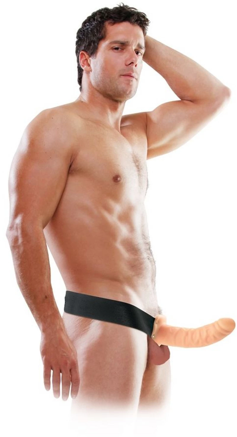 FETISH FANTASY HOLLOW STRAP-ON NATURAL 19cm