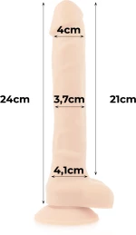 COCK MILLER SILICONE DENSITY ARTICULABLE COCKSIL FLESH 24cm