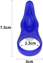 LOVETOY VIBRATING SILICONE COCKRING POWER CLIT BLUE