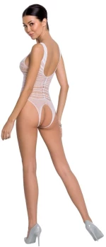 PASSION WOMAN BS086 BODYSTOCKING WHITE ONE SIZE