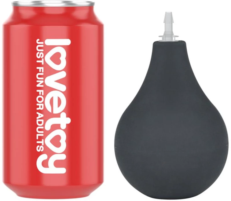 LOVETOY 9" SQUIRTING DILDO BLACK 23cm
