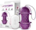 LATETOBED NIMA USB SILICONE VIBRATING AND WAVING REMOTE CONTROL EGG PURPLE