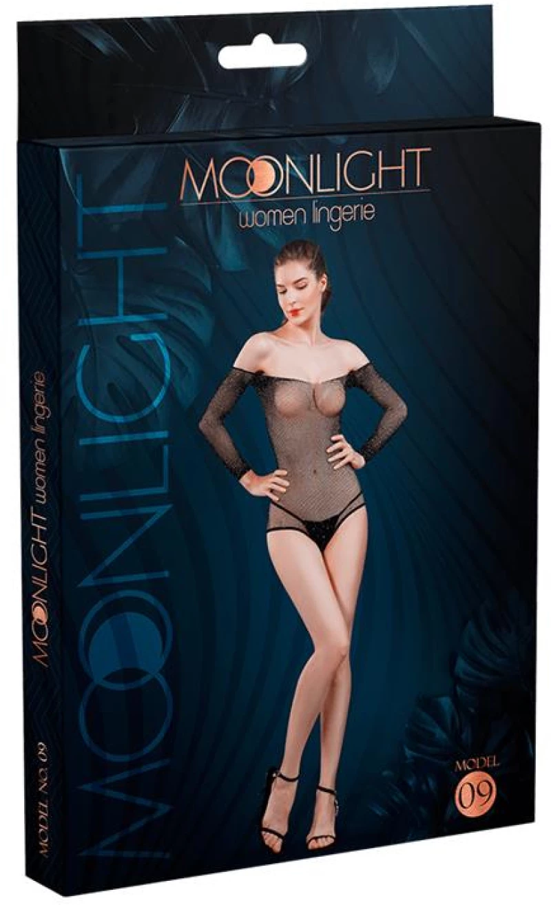MOONLIGHT BODYSTOCKING MODEL 09 ONE SIZE BLACK