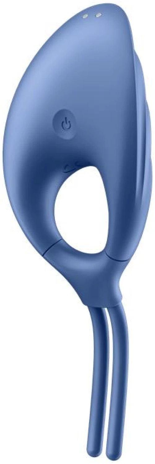 SATISFYER SWORDSMAN VIBRATING PENIS RING BLUE