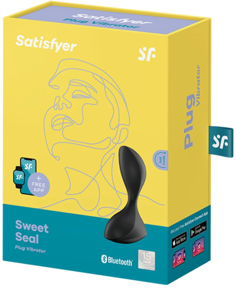Satisfyer Sweet Seal πρωκτική σφήνα με δόνηση μαύρο