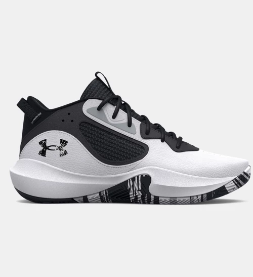 Under Armour Lockdown 6 Ανδρικά Μποτάκια για Μπάσκετ White (3025616-101)