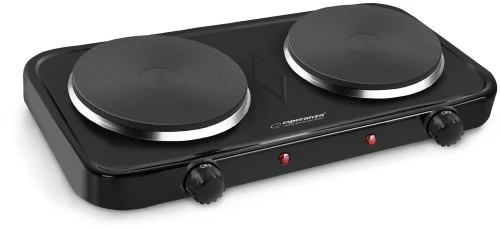 Esperanza EKH010K Επιτραπέζια Εστία Εμαγιέ Διπλή Μαύρη