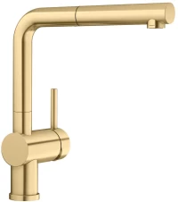 Blanco Linus-S Satin Gold - Μπαταρία κουζίνας με ντους