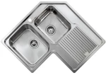 Sanitec Inox Zenith Scratch 11298 Left (83x83) - Γωνιακος Ανοξείδωτος Νεροχύτης