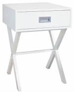 WICK Κομοδίνο Άσπρο Λάκα MDF