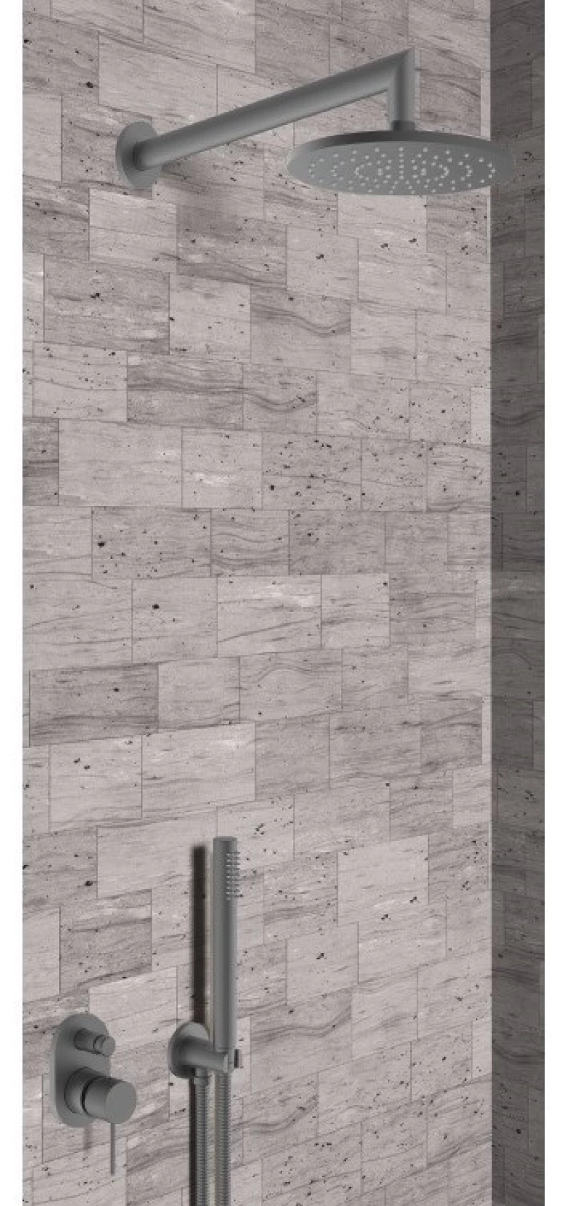 Teorema Lab 220010 Graphite - Μικτης εντοιχισμού 2 εξοδων με εκτροπεα