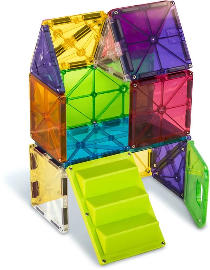 Magna-Tiles μαγνητικά Πλακίδια Mixed Colors σετ 28τμχ House
