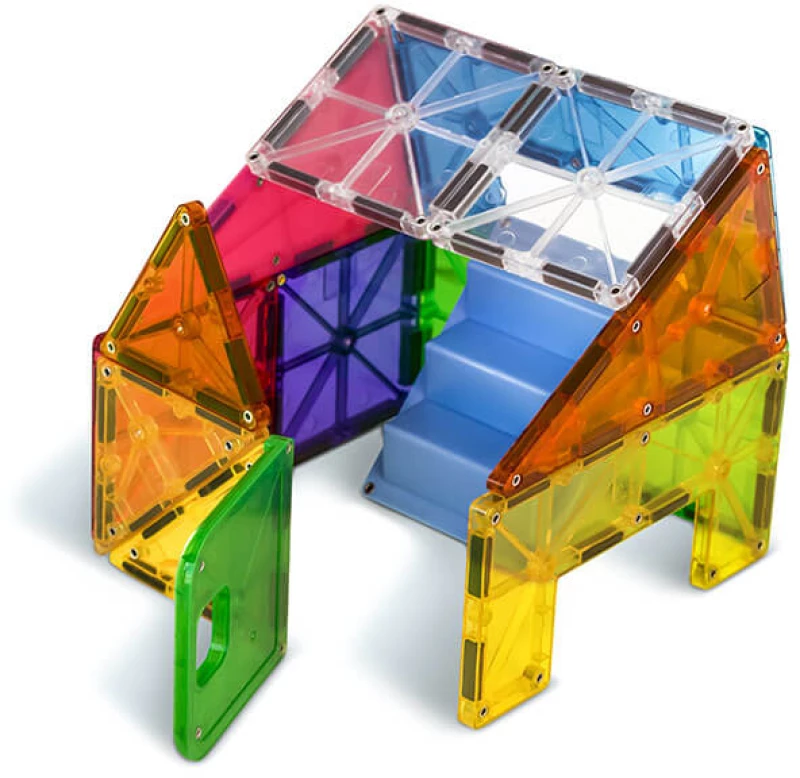 Magna-Tiles μαγνητικά Πλακίδια Mixed Colors σετ 28τμχ House
