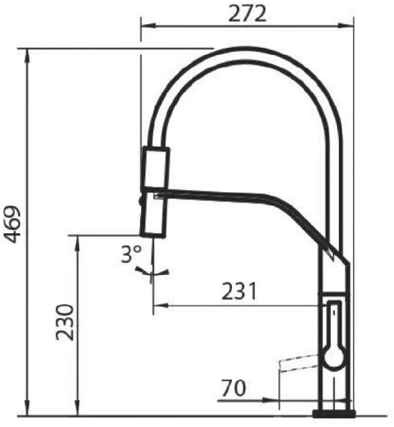 Foster Milanello 8425100 Black - Επαγγελματικη Μπαταρία κουζίνας με ντους
