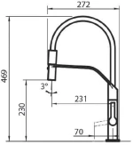 Foster Milanello 8425100 Black - Επαγγελματικη Μπαταρία κουζίνας με ντους