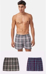 Υφασμάτινα Boxer Minerva 2 Pack Καρό 23074-54