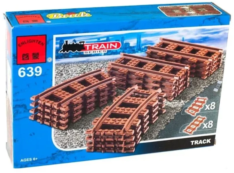 Ψυχαγωγικό Παιχνίδι Enlighten Train Track 28x5x36cm 16pcs 6+ Ετών 639