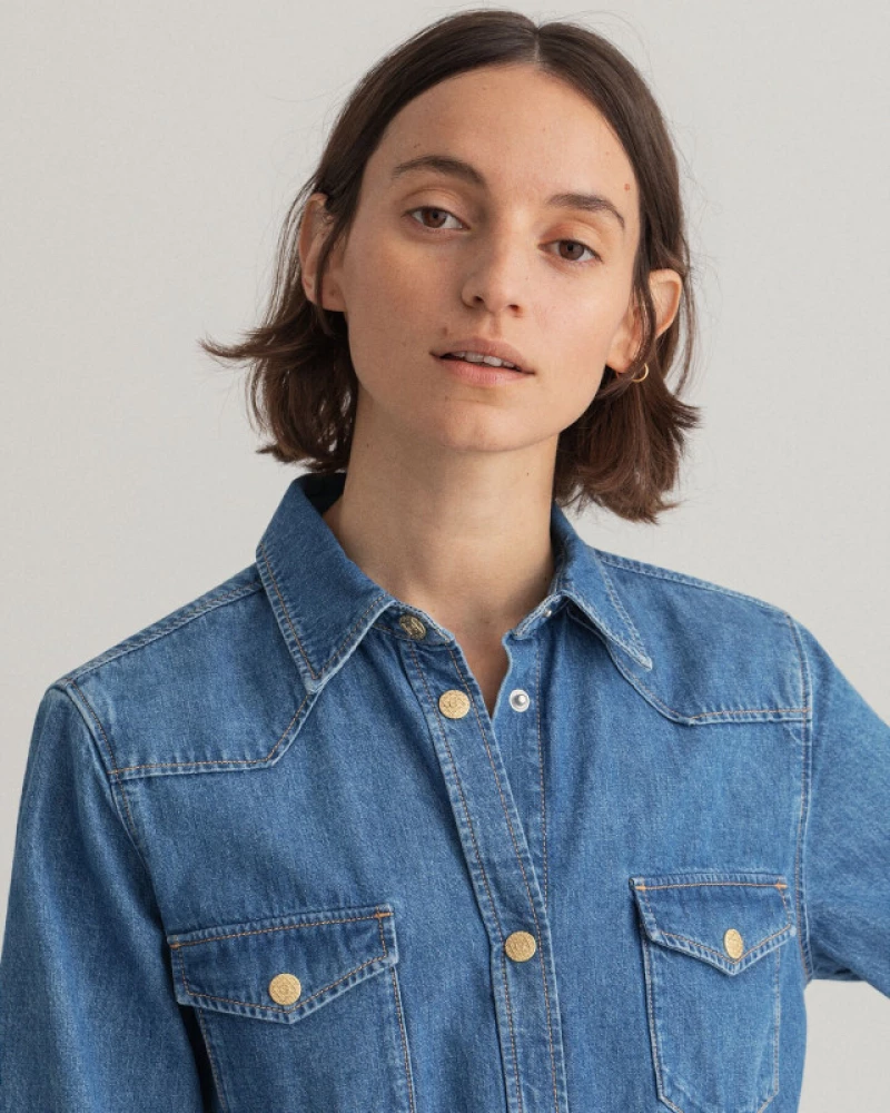 Φόρεμα γυναικείο denim Gant