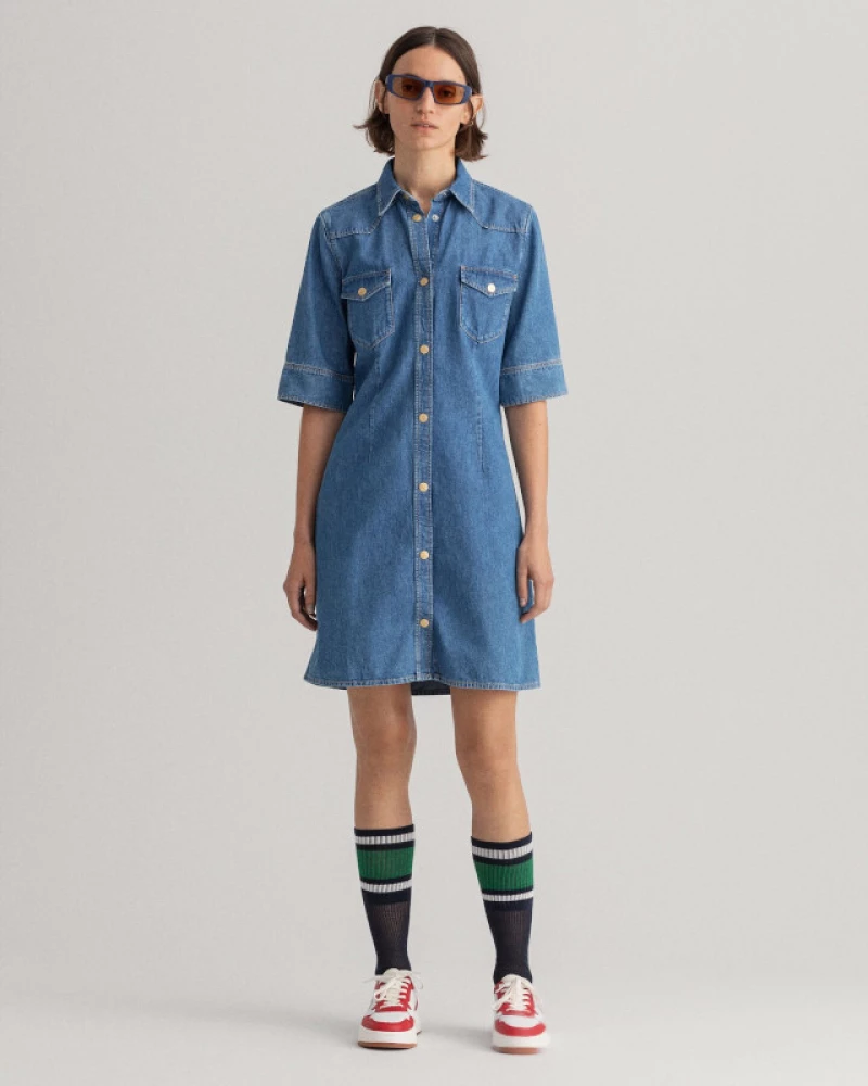 Φόρεμα γυναικείο denim Gant