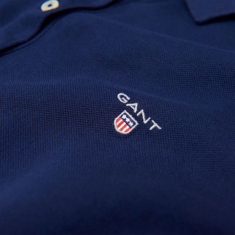 Φόρεμα γυναικείο Gant Polo Pique Navy Blue