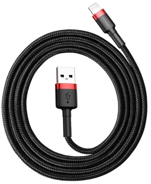 Baseus Cafule USB Lightning Cable 15A 2m Black+Red  CALKLF-C19