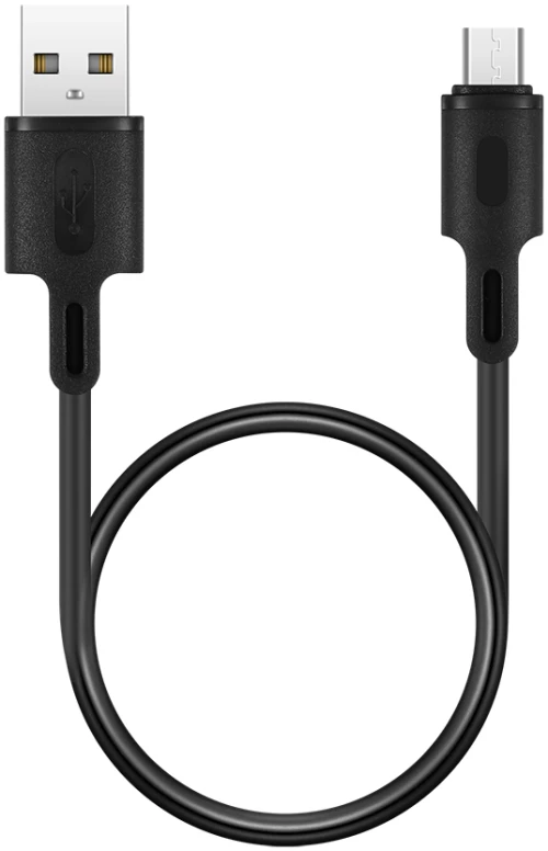 ROCKROSE καλώδιο USB σε Micro USB Beta AM Mini  2.4A 12W  30cm  μαύρο