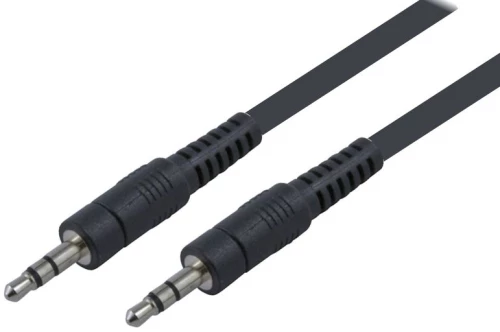 POWERTECH καλώδιο stereo 3.5mm CAB-J007, AUX, nickel plated, 3m, μαύρο
