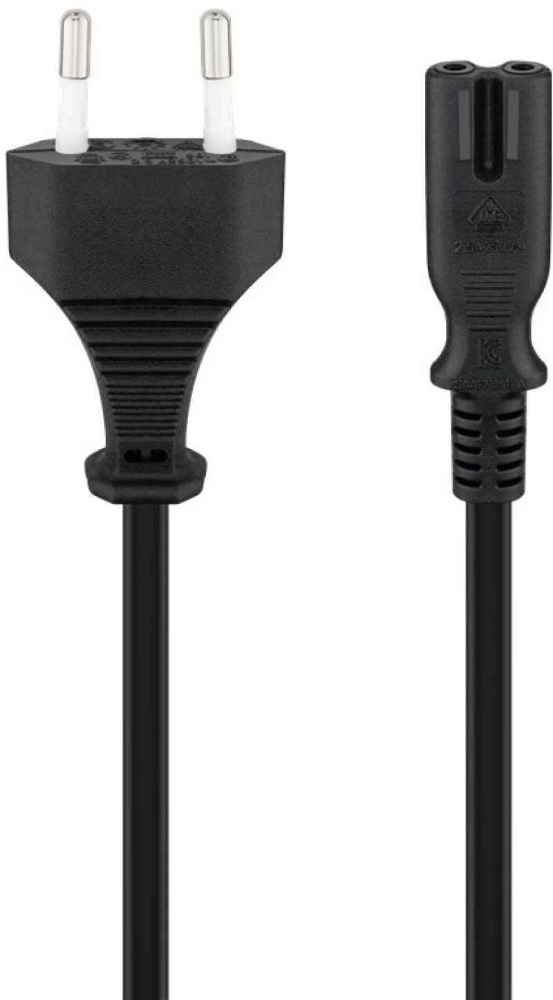 GOOBAY καλώδιο τροφοδοσίας Euro 95039, 2x 0.75mm², 5m, μαύρο