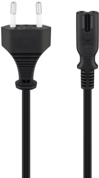 GOOBAY καλώδιο τροφοδοσίας Euro 95039, 2x 0.75mm², 5m, μαύρο
