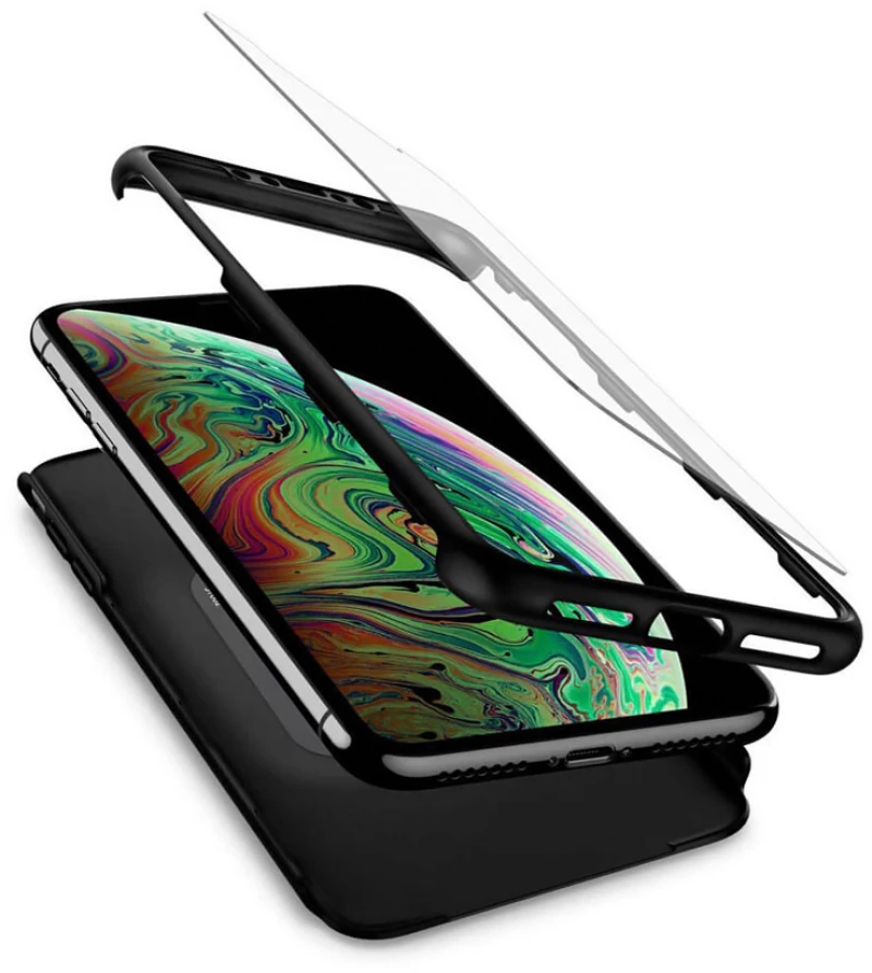 POWERTECH Θήκη Body 360° με Tempered Glass για Xiaomi Redmi Go, μαύρη