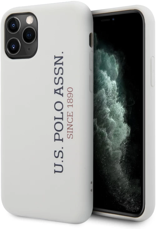 U.S. Polo Assn. “Silicone Effect Logo Collection” Θήκη προστασίας από σιλικόνη – iPhone 11 Pro (Λευκό – USHCN58SLWHV2)