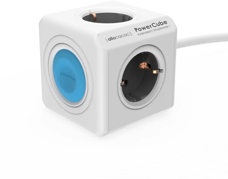 Allocacoc® PowerCube |Extended SmartHome| Τηλεχειριζόμενο Πολύπριζο 4 θέσεων – Γκρι – 10753/DEEXSH