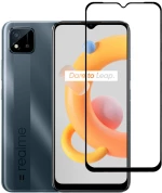 POWERTECH tempered glass 5D TGC-0578, Realme C11, full glue, μαύρο