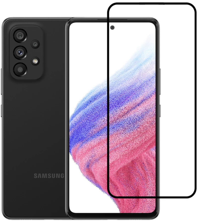 POWERTECH tempered glass 5D TGC-0554, full glue, Samsung A53 5G, μαύρο