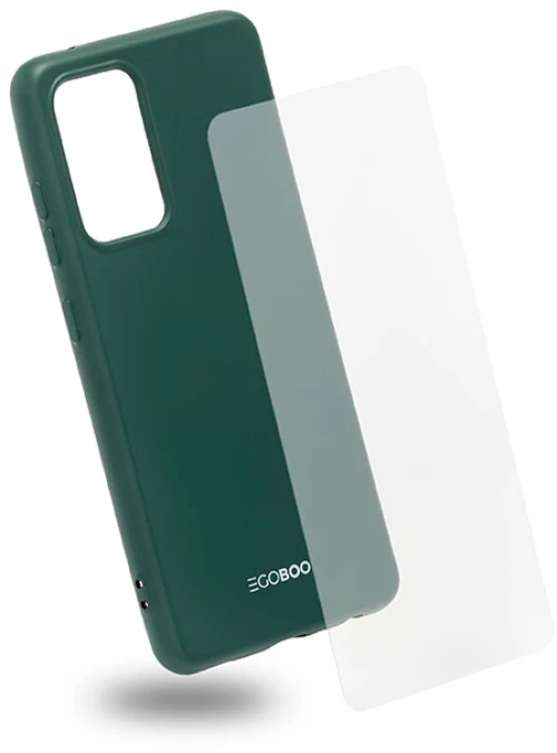 EGOBOO Case TPU Pine Green+Tempered Glass (Samsung Galaxy A52 4G/A52 5G/A52S/A52 LITE)