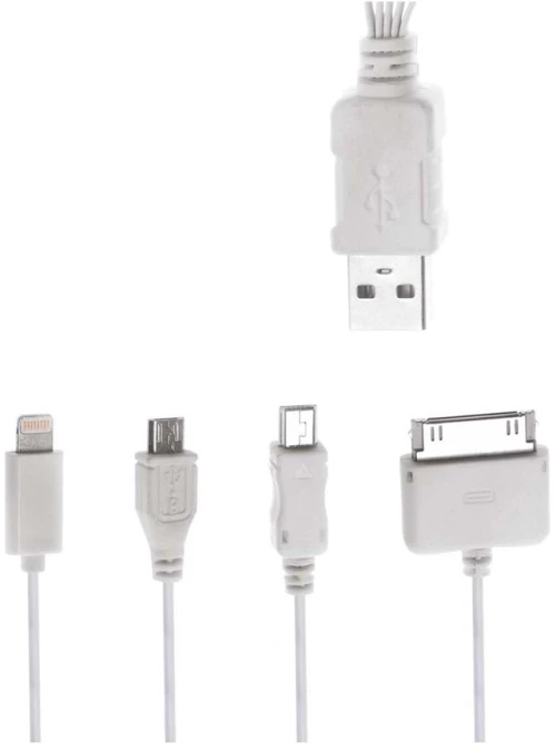 POWERTECH καλώδιο USB 4 in 1 PT-214, 1m, λευκό