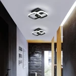 POWERTECH LED φωτιστικό οροφής HLL-0079, 20W, 1700lm, 24x20cm, μαύρο