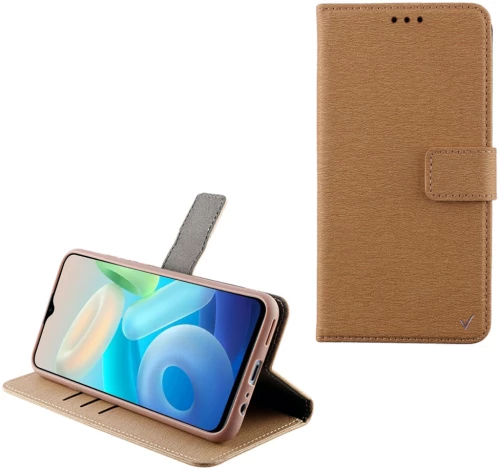 VOLTE-TEL ΘΗΚΗ VIVO Y33s 5G 6.58" ALLURE MAGNET BOOK STAND CLIP GOLD