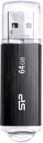 SILICON POWER USB FLASH DRIVE 64GB USB 2.0 ULTIMA U02 SP064GBUF2U02V1K BLACK