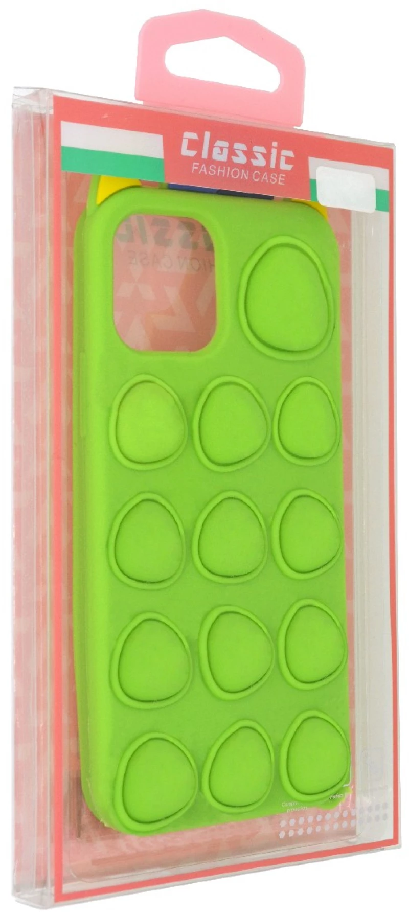 Θήκη Ancus TPU Pop It με Strap για Apple iPhone 12 Pro Max Πράσινο με Σχέδιο και Κορδόνι
