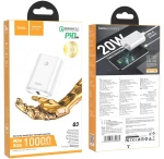 Power Bank Hoco Q3 Mayflower 10000mAh PD20W+QC3.0 Mini Size Έξοδος USB-C και Έξοδος USB-A  Λευκό