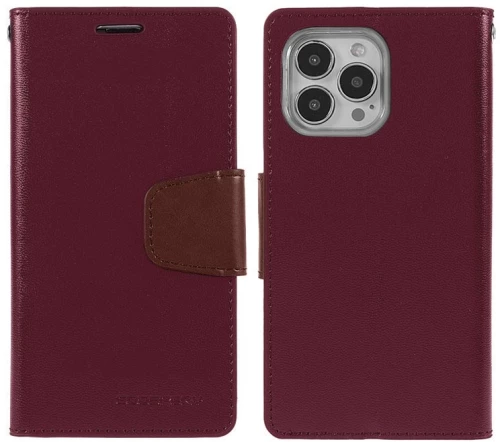 Θήκη Book Goospery Sonata Diary Case για Apple iPhone 13 Pro Μπορντώ