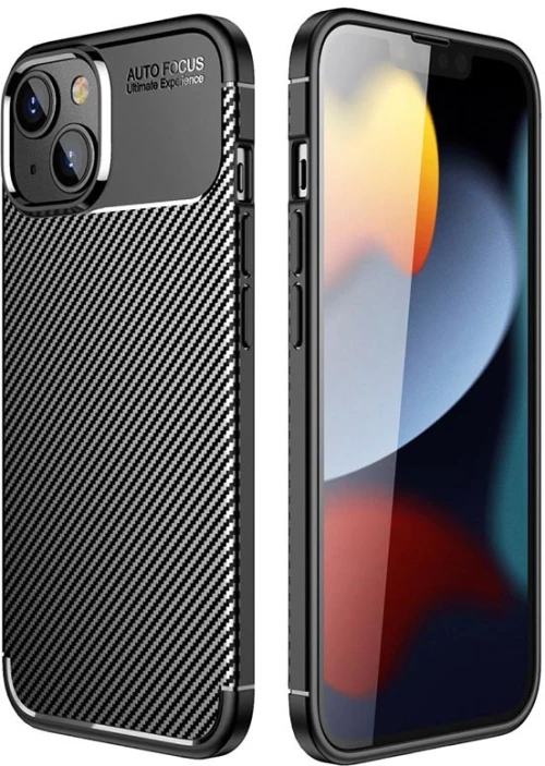 Θήκη Ancus AutoFocus Carbon Fiber για Apple iPhone 14 Μαύρη