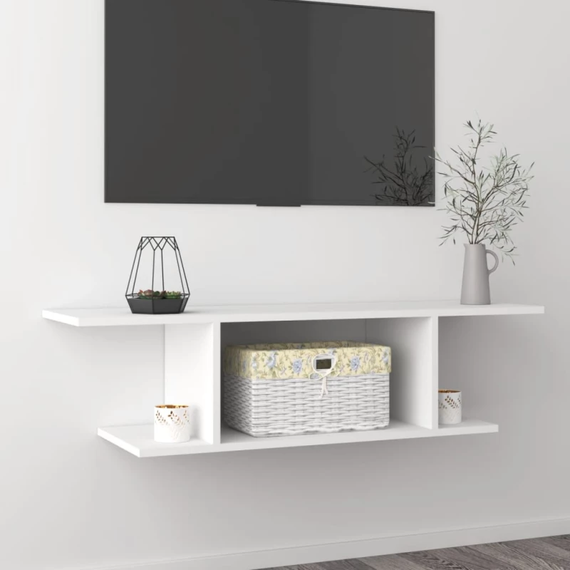 vidaXL Έπιπλο Τηλεόρασης Κρεμαστό Λευκό 103 x 30 x 26,5 εκ. N/A Λευκό