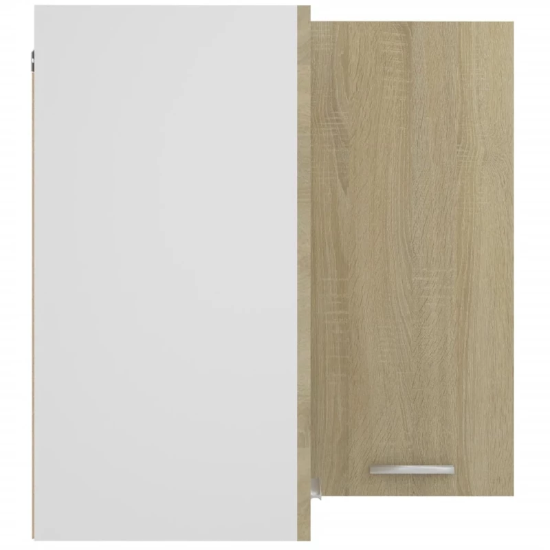 vidaXL Ντουλάπι Γωνία Κρεμαστό Sonoma Δρυς 57x57x60 εκ. Μοριοσανίδα  Καφέ