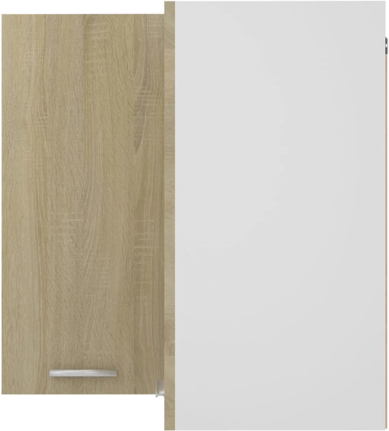 vidaXL Ντουλάπι Γωνία Κρεμαστό Sonoma Δρυς 57x57x60 εκ. Μοριοσανίδα  Καφέ