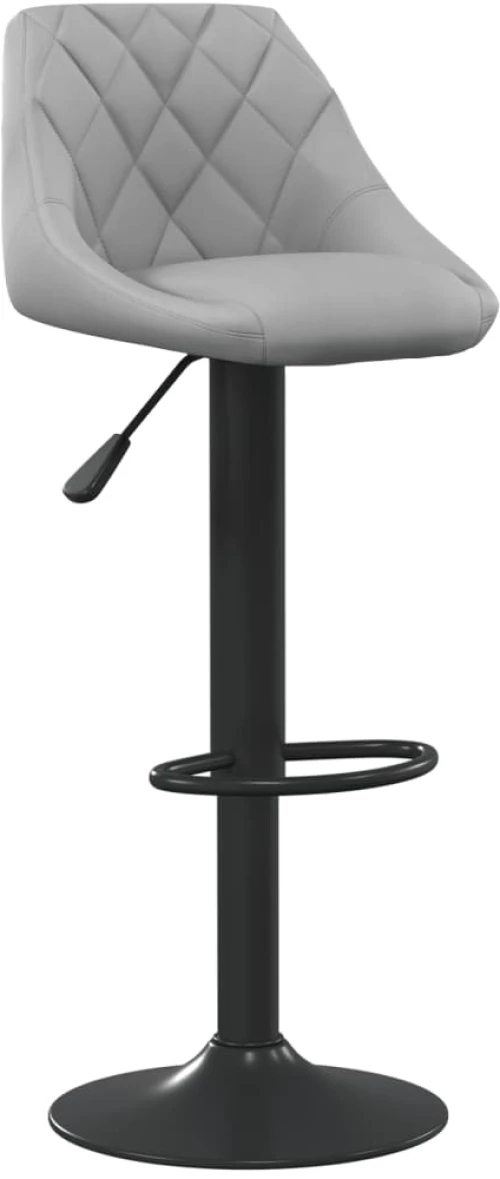 vidaXL Σκαμπό Μπαρ Ανοιχτό Γκρι Βελούδινο N/A Γκρι